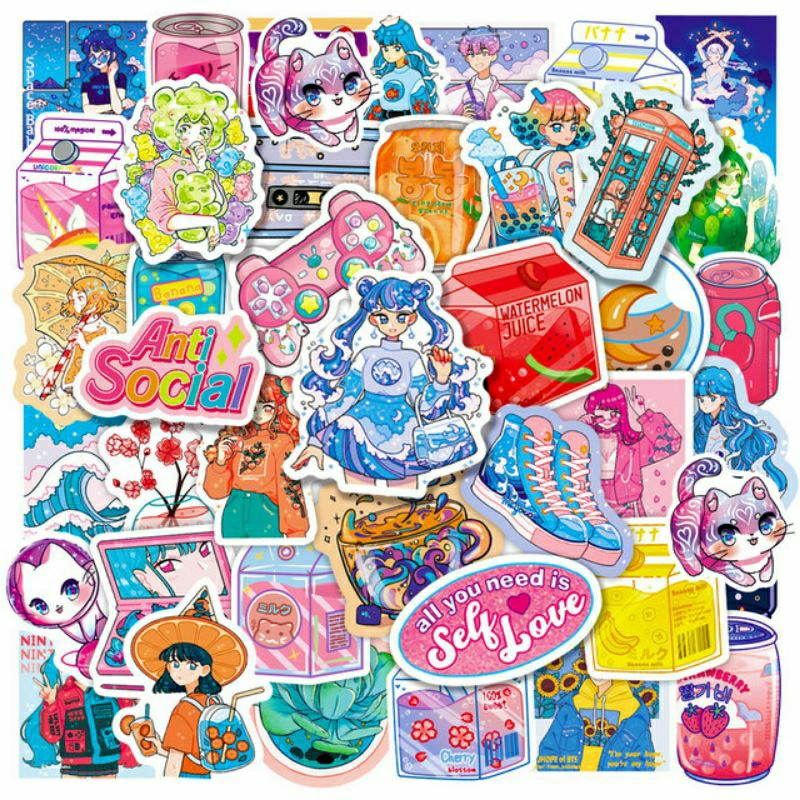 

Stiker 3D Aesthetic Stiker Pack Stiker Helm Stiker Laptop Stiker Koper Stiker Terbaru Tumblr Stiker HP, Aksesoris Hp , Anti Air