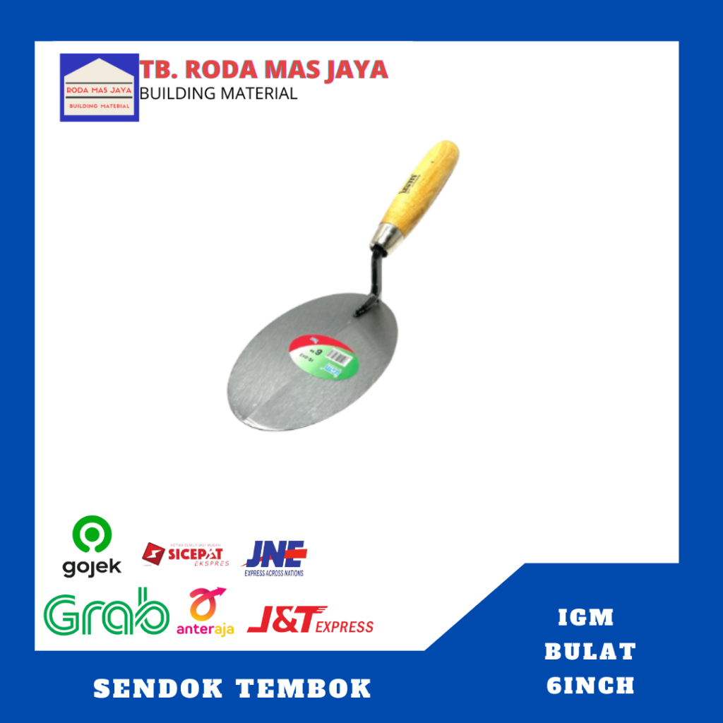 Sendok Semen Bulat/Sendok Tembok/Sendok Adukan IGM 6"