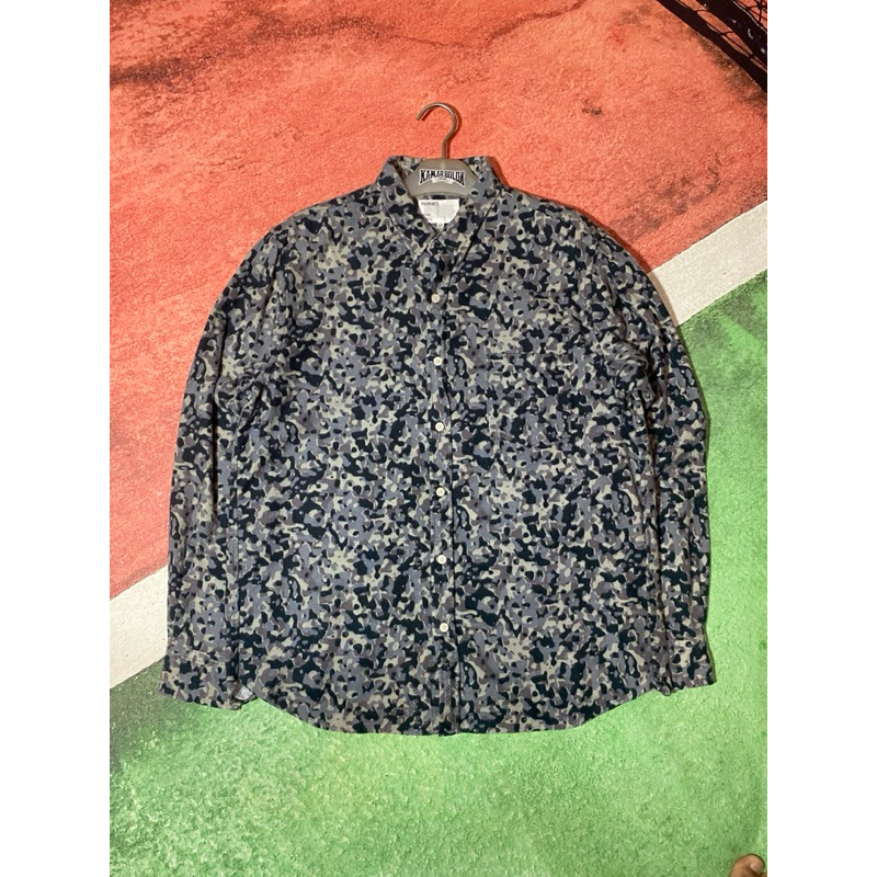 KEMEJA FLANEL MOTIF ARMY UNIK PRIA MURAH