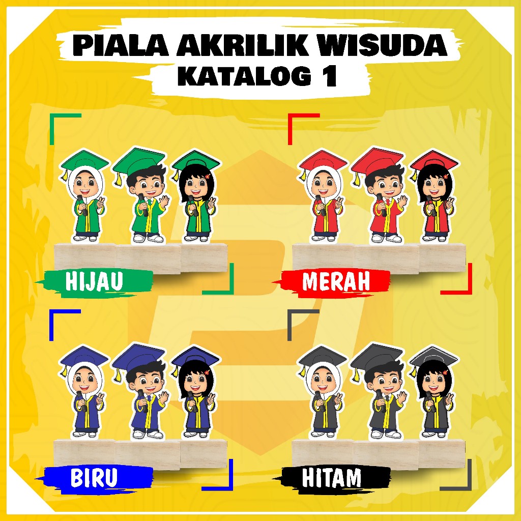 AKRILIK WISUDA STIKER TEMPEL DEPAN TATAKAN KAYU TK MODEL ANAK KECIL | AKRILIK WISUDA