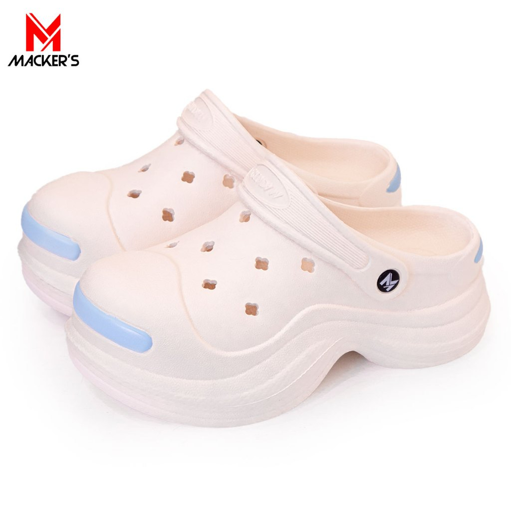 [MACKER'S] T11 Sandal Baim Wanita Dengan model terbaru Polos sandal kodok lucu sepatu wedges karet d