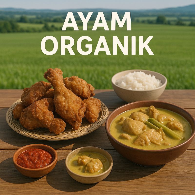 

AYAM ORGANIK UTUH dari kepala hingga ceker#tanpa bahan kimia sintetis#tidak amis&tidak susut#dagingnya padat berserat