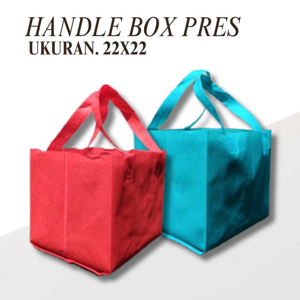 

Handle lipat samping box 22 x 22 Tas hajatan // spunbond (isi 12pcs)