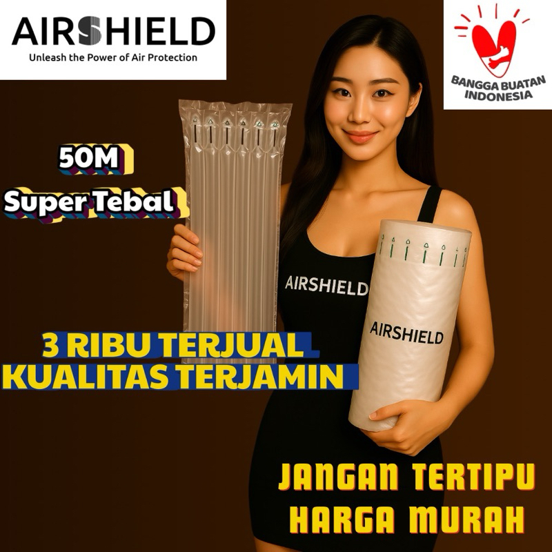 

Inflatable Air Bubble Cushion Wrap AirShield 50m Tinggi Super Tebal