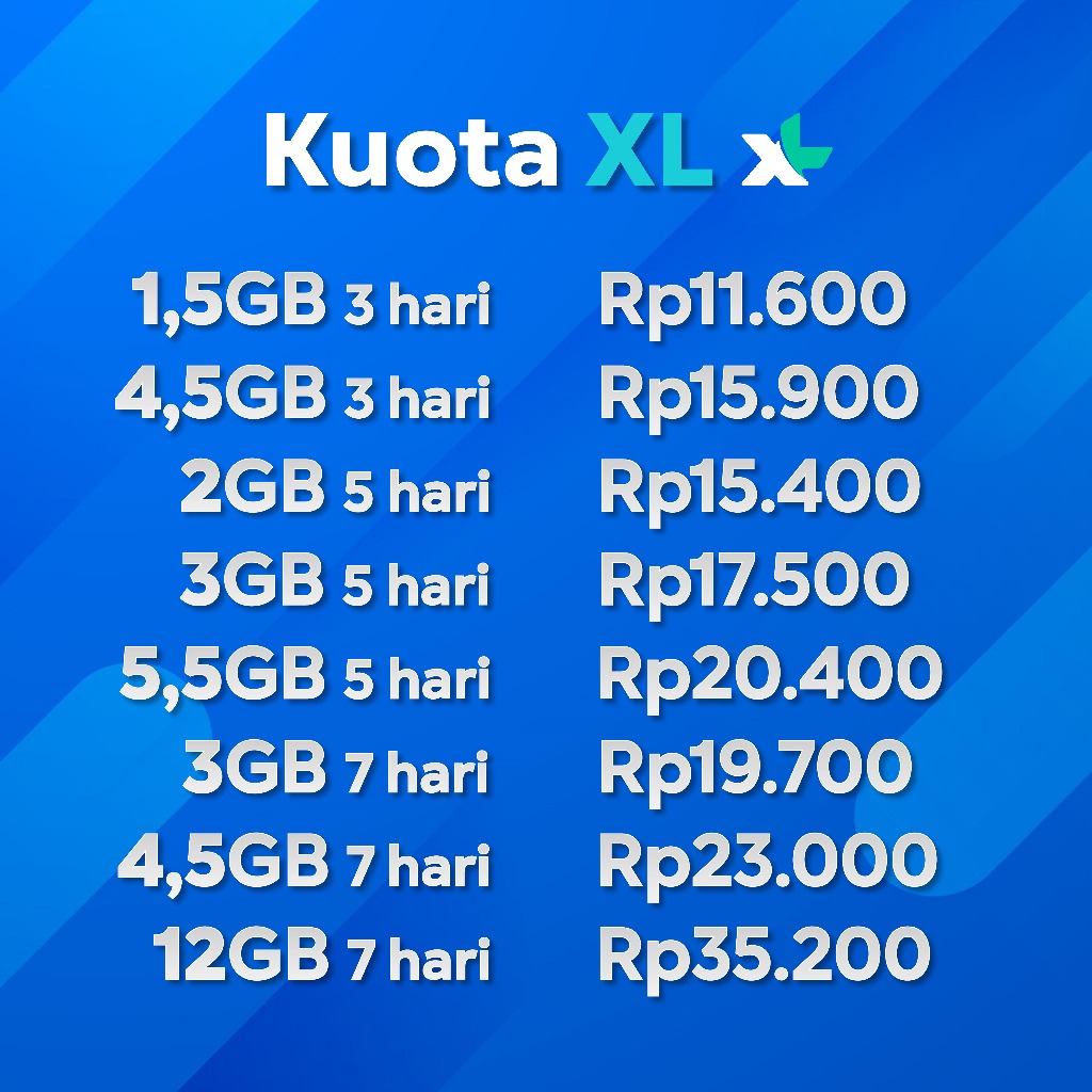 Paket XL Xtra Combo Mini Flex 6GB 4GB 2 5GB 1 Hotrod Spesial Internet Kuota Data Murah