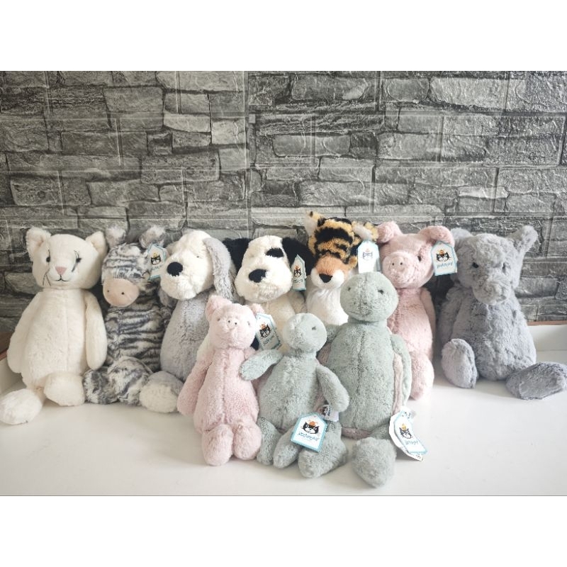 Boneka Jellycat Animal Bashful Series with tag update Oktober 2025