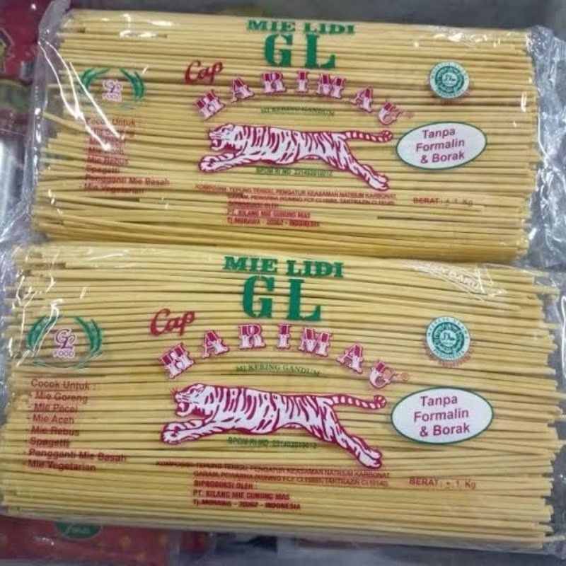 Mie lidi kuning 1kg/Mie Aceh/Mie ayam/Mie bakso