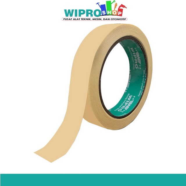 

WIPRO Isolasi Kertas Masking tape 23mm x 25 M 46mm x 25 M Daya Rekat Kuat & Tahan Lama