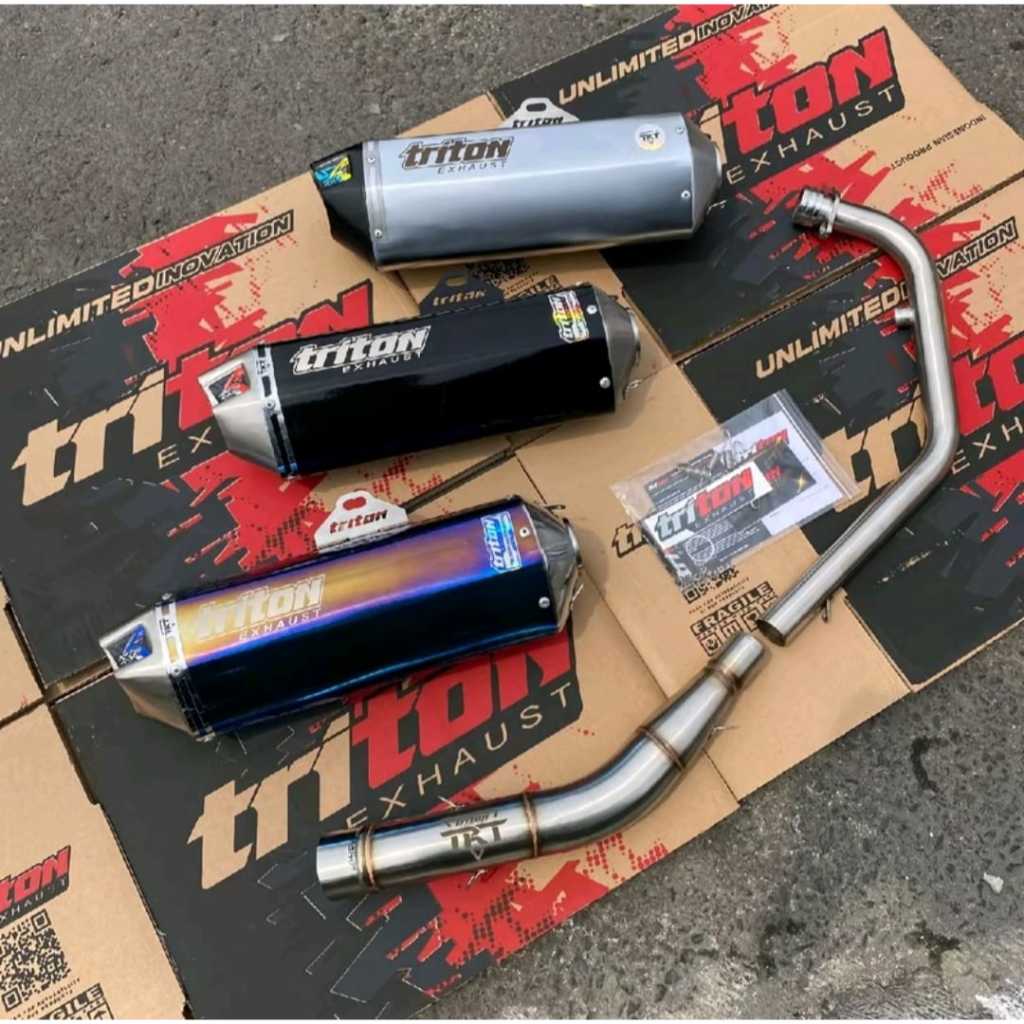 Knalpot Racing Cb150r, Cbr150r, R15, Vixion, GSX 150 Fullsystem Triton Exhaust type XR-5 Series
