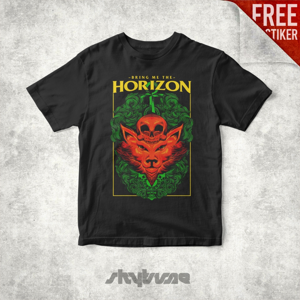 SKYTUNE - Tshirt Kaos BMTH Bring Me The Horizon Fox Music Merch Reguler Size