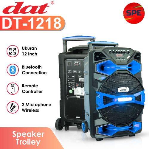 SPEAKER TROLLEY DAT UKURAN 12 INCH DT1218 GARANSI RESMI (MEDAN)