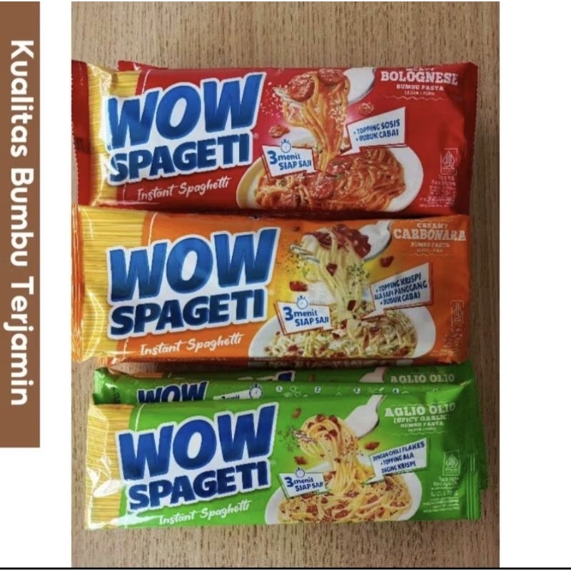 

SPAGETI WOW CARBONARA/AGLIO/BOLOGNEESE/SPAGETHI MI INSTANT