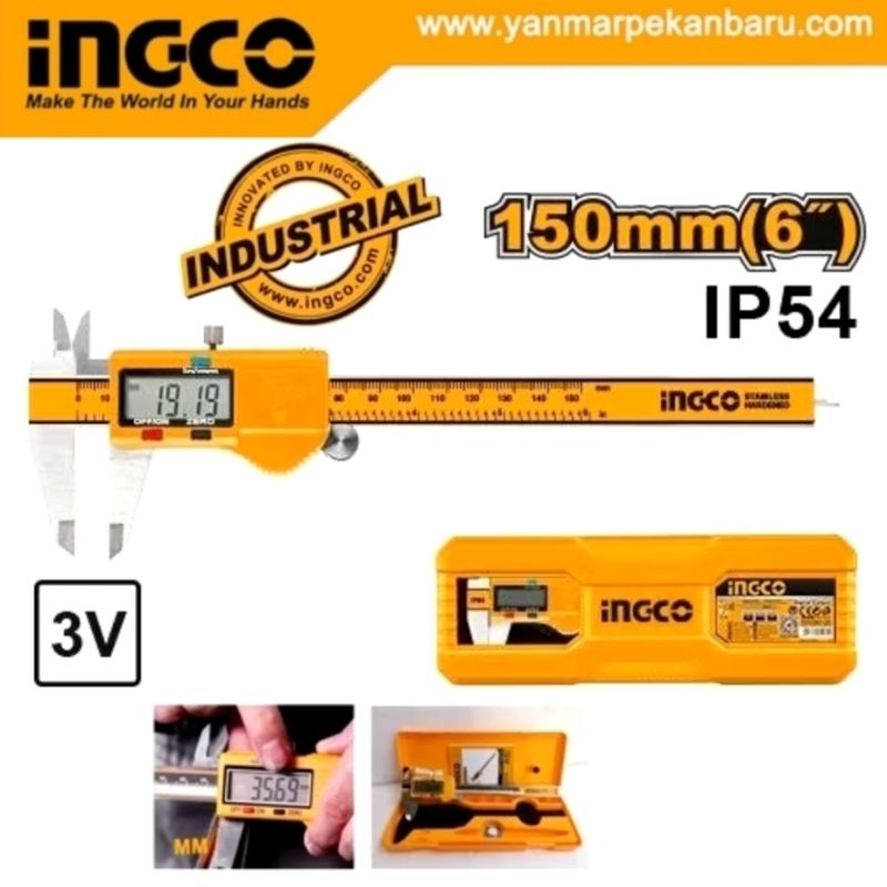 JANGKA SORONG DIGITAL 6" INGCO HDCD28150 CALIPER SKETMAT 150MM SIGMAT INGCO HDCD 28150