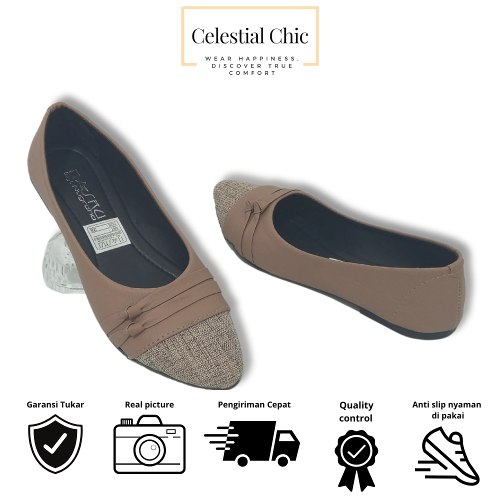 sepatu flat shoes wanita kekinian korean style premium