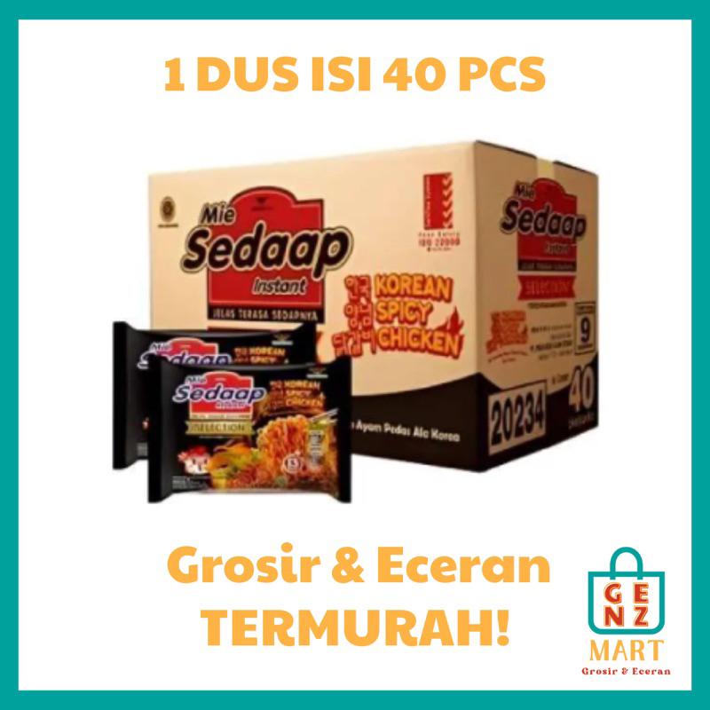 

Mie Sedap Goreng Korean Spicy Chicken Dus Karton / Mie Sedap Korean / Mie Goreng Korean Spicy Grosir Murah