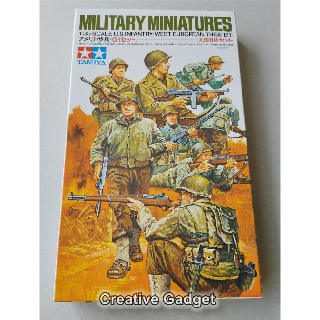 Model Kit Tamiya 1/35 - US Infantry - West European Theater - 8 Figure U.S. Infantri Theathre WWII
