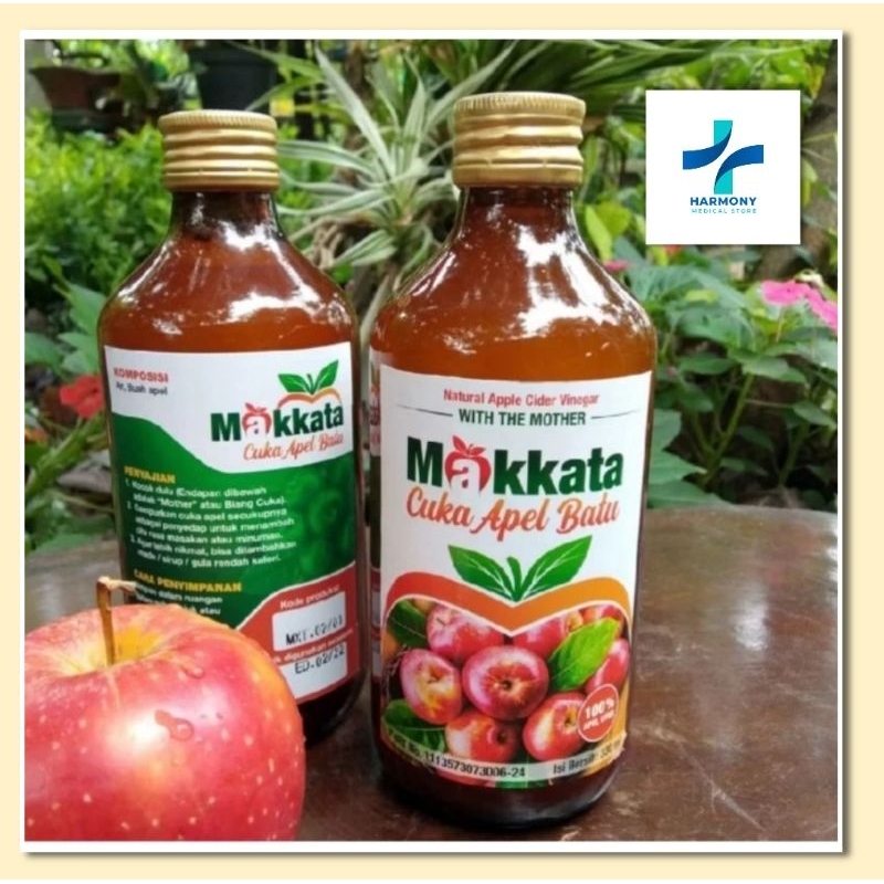 

CUKA APEL Batu Malang MAKKATA Organic Apple Cider Vinegar Original 100% Apel Utuh (HM)