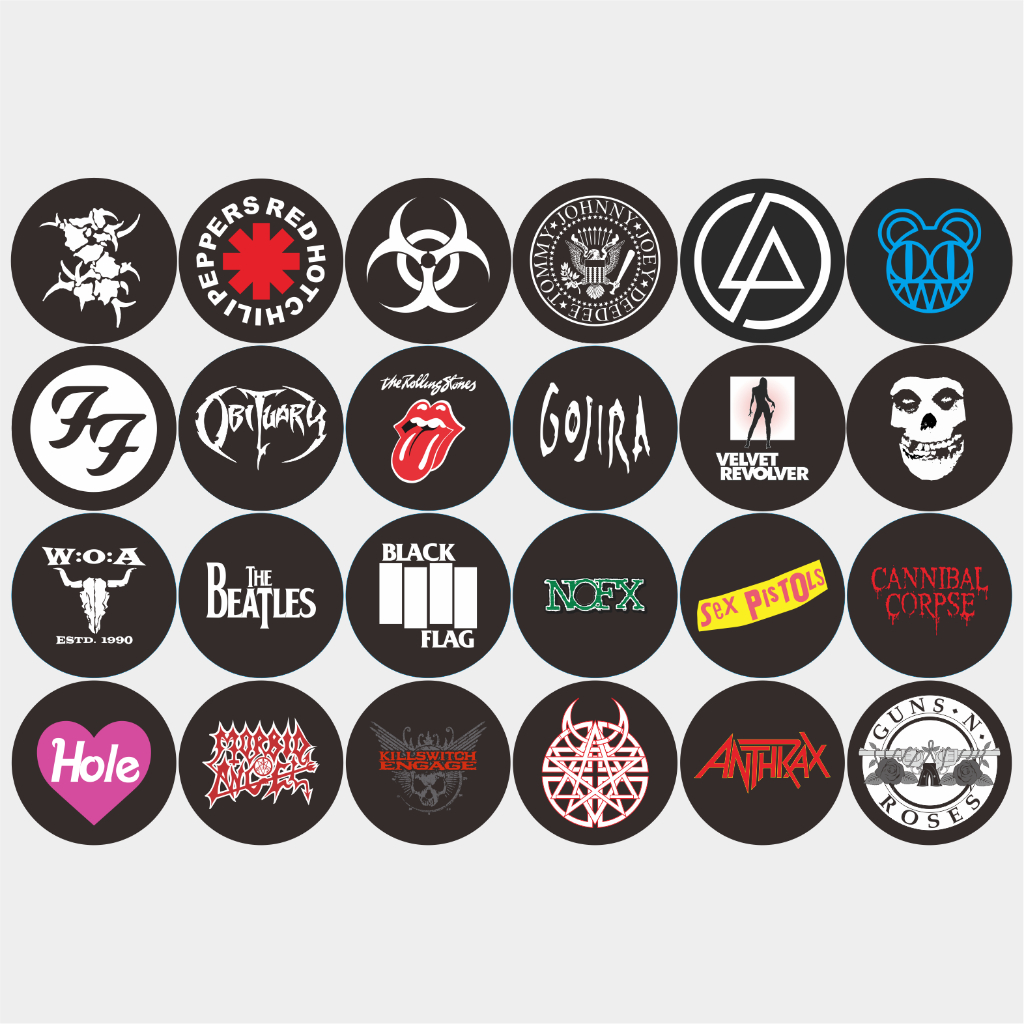 

Stiker bentuk bulat logo tulisan ukuran 6 x 6 cm dicetak di kertas A3+