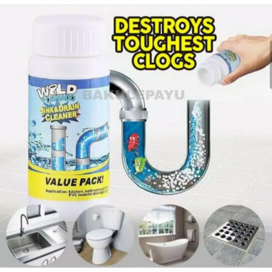 wild tornado bubuk pembersih pipa toilet cleaner cair