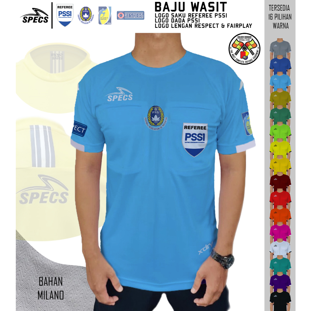 Baju Wasit FULL PATCH 4 LOGO - SPECS Liga 1 2024/25  ( 16 WARNA )