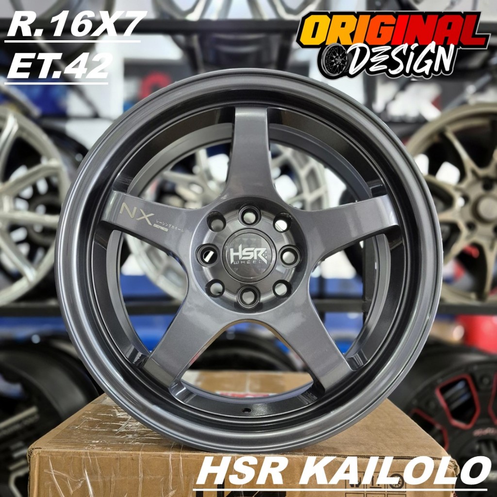 Velg Mobil JAZZ, YARIS, VIOS, BRIO, Ring 16 Warna Gun Metal HSR KAILOLO R16 Palang 5