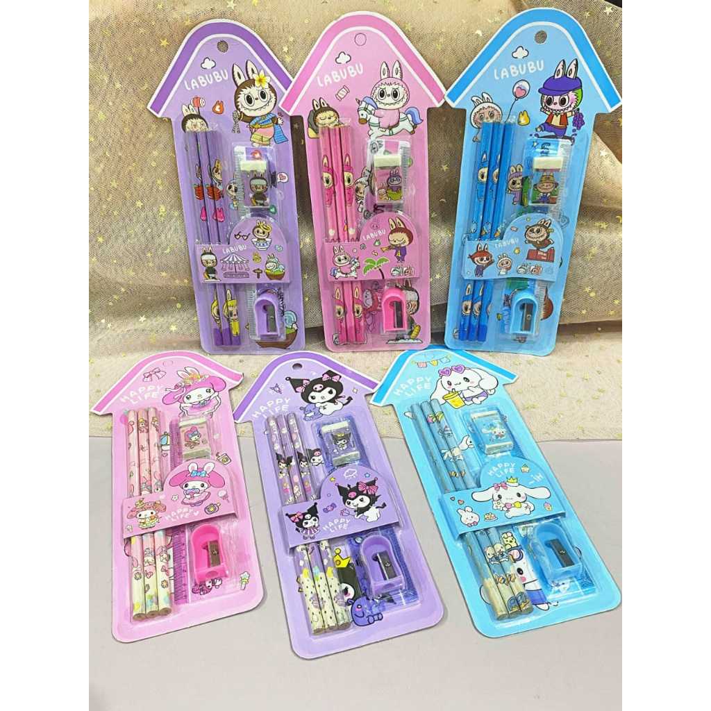 

Alat Tulis Set 6 in 1 Labubu Kuromi Murah Set Stationery Hadiah Anak Sanrio / Alat tulis sekolah