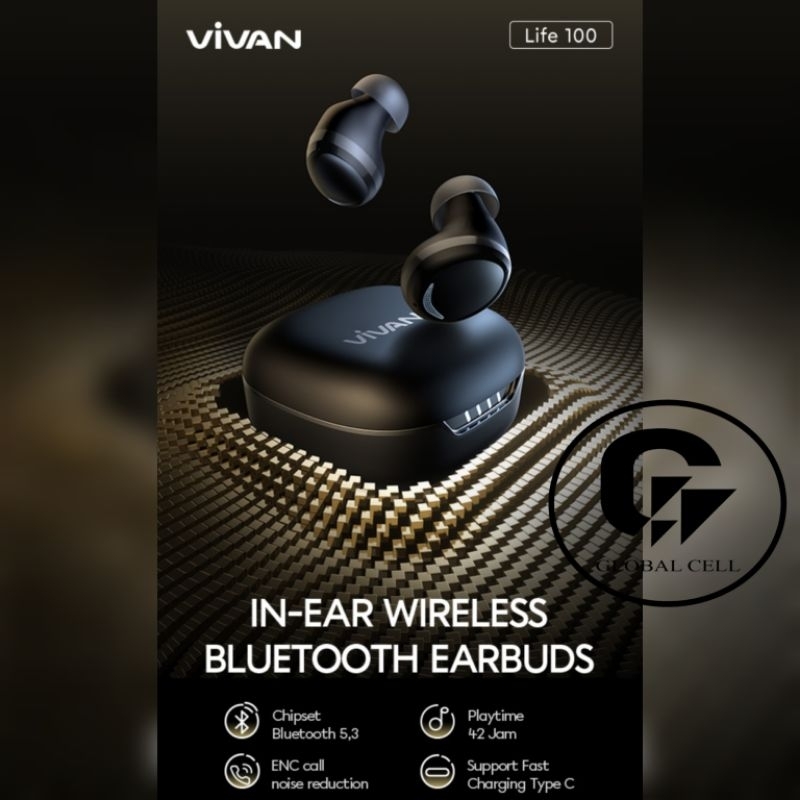 TWS Earphone Bluetooth Vivan Life 100 Wireless Earbuds