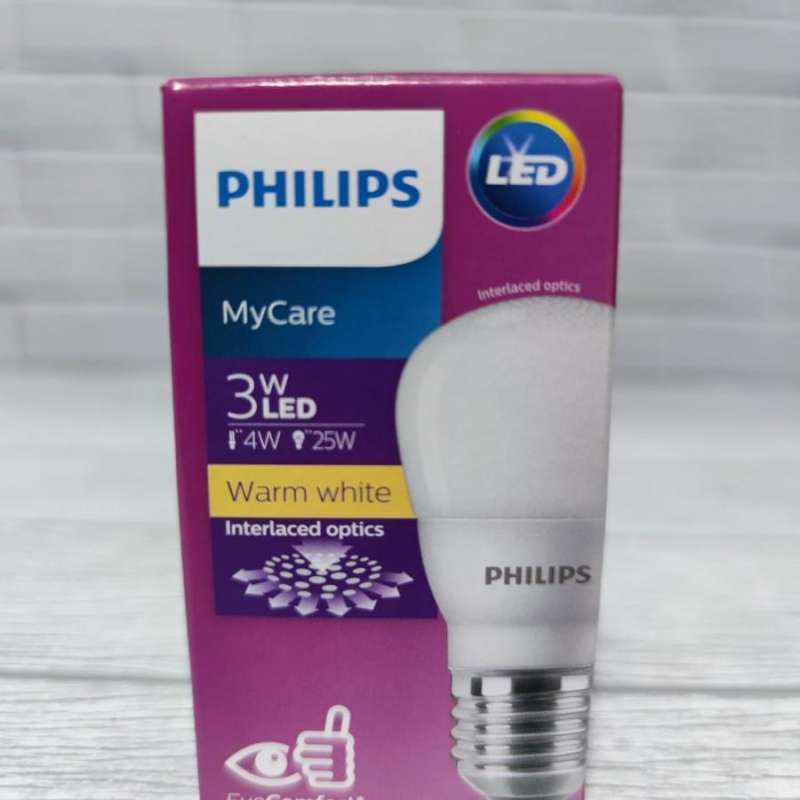 LAMPU PHILIPS BLUE LED WARNA KUNING(WARM WHITE) 3DAN6WATT