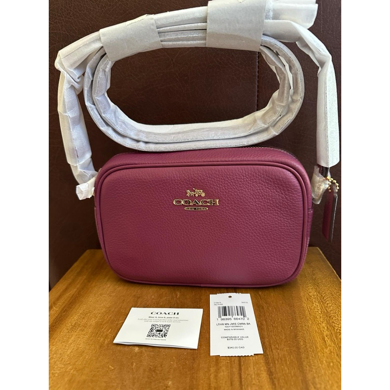 Tas Coach Jamie Mini Camera Crossbody Bag Pink AUTHENTIC
