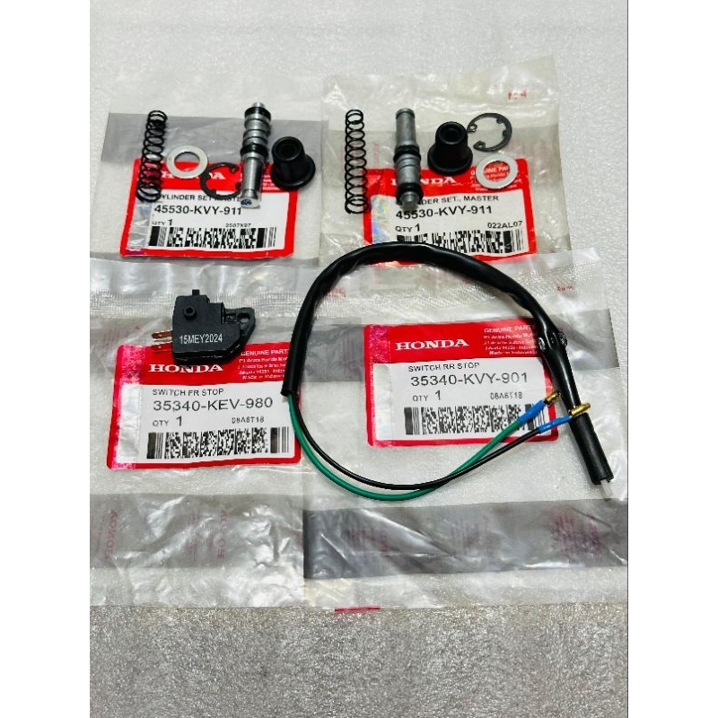 Seal master rem KVY 2pch+Switch rem belakang KVY+Switch rem depan KEV Vario 125 fi old Vario 125 esp