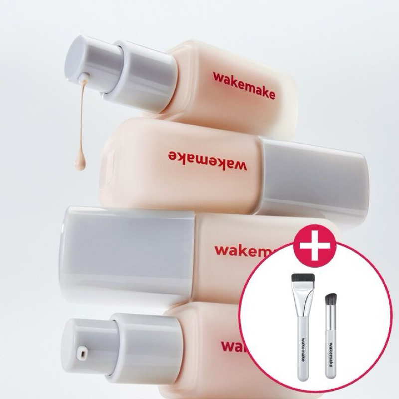 [READY SIAP KIRIM SAMPLE] WAKEMAKE Wake Make Seamless Wear Water Velvet Cover Cushion Flat Foundatio