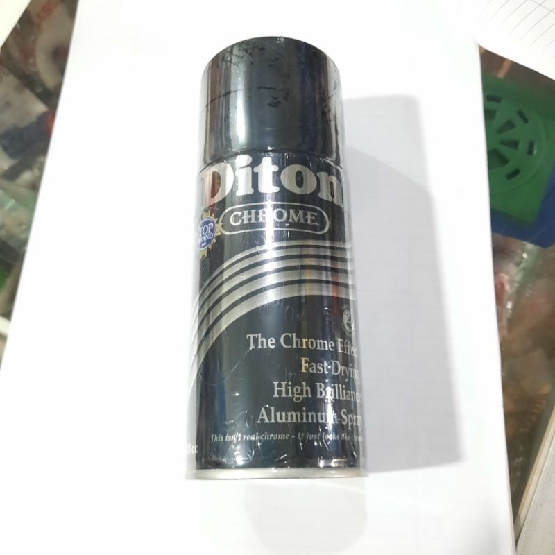 Diton Chrome Aluminium Spray 300cc  / Cat Semprot Warna Chrome Alumunium Silver