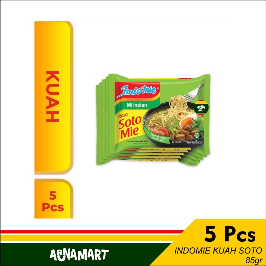 

INDOMIE KUAH SOTO MIE 70GR - 5PCS