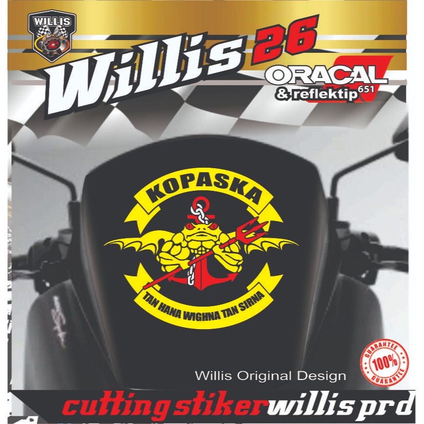 Sticker Kopaska 02 stiker windshield motor NMX PCX DLL