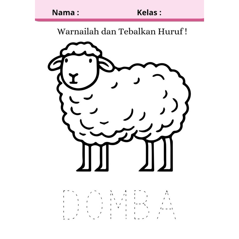 

( 10 PCS ) GAMBAR UNTUK DIWARNAI - UNTUK ANAK TK - 10 pcs