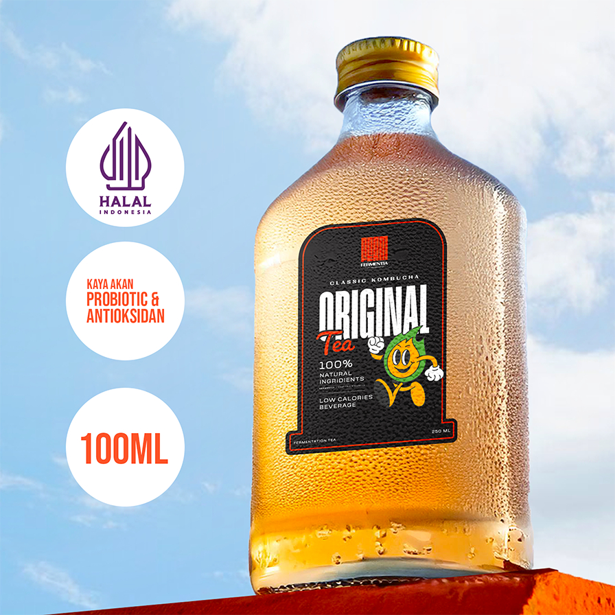 

Teh Kombucha Original Halal Berkhasiat Teh Fermentasi Non Alkohol Antioksidan Tinggi Cocok untuk Diet 100ml by Fermentia