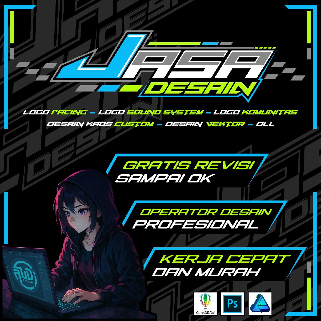 JASA DESAIN LOGO RACING, LOGO SOUND SYSTEM, LOGO KUMUNITAS, DESAIN KAOS CUSTOM, DESAIN VEKTOR,DLL