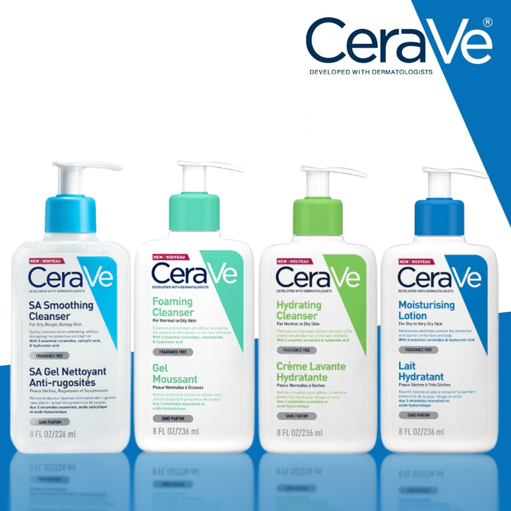 CeraVe Facial Cleanser SA Smoothing Moisturising Lotion Hydrating Foaming Cleanserl 2% Salicylic Aci