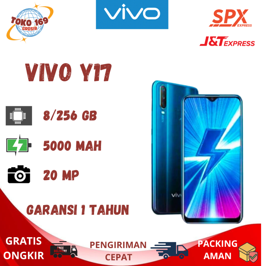 HP VIVO Y17 RAM 8/256GB  SEMUA STOCK LAGI PROMO | NEW FULLSET | SEGEL | GARANSI 12 BULAN