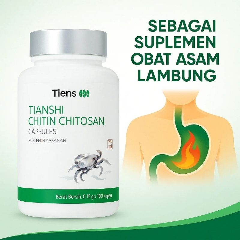 Tiens Tianshi Chitin Chitosan Capsules - Suplemen Obat Asam Lambung