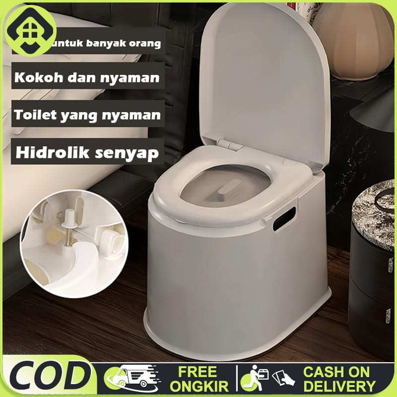 Mobile Toilet Closet Jongkok Kursi Toilet Duduk Portable Toilet anti Selip Untuk Ibu Hamil/Lansia/Pa