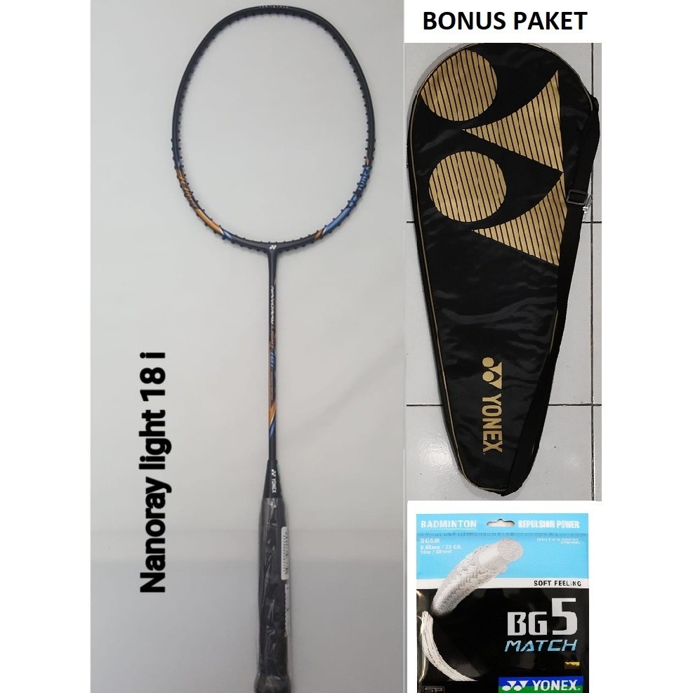 YONEX Nanoray Light 18i Raket Badminton - Original