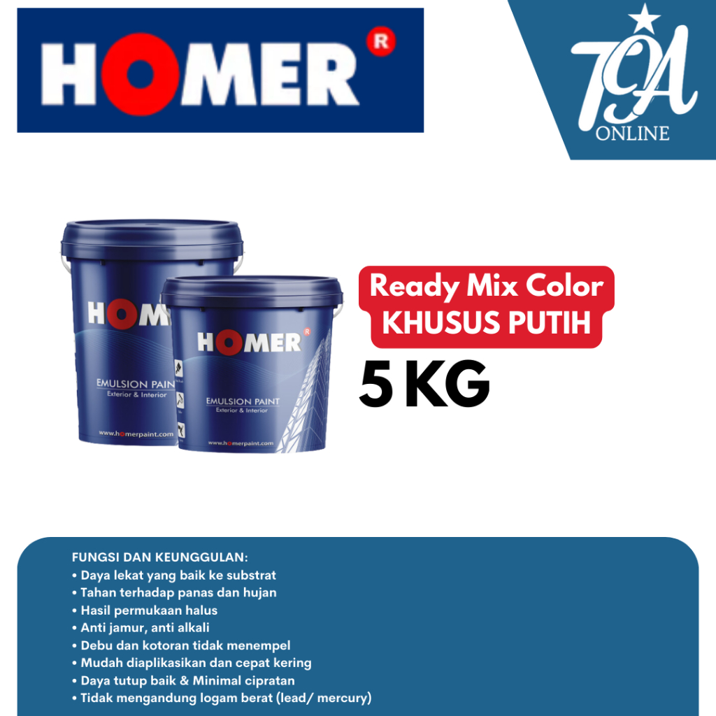 HOMER PAINT Homer Gold White House Cat Interior Premium 5 KG