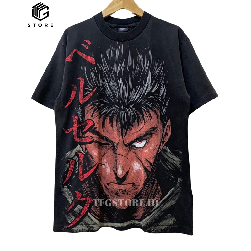 Berserk Guts Griffith Big Print Kentaro Miura Japan Anime Tshirt Manga Tee Bootleg Premium Kaos L