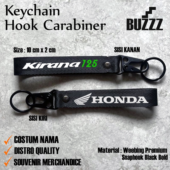 GANTUNGAN KUNCI KIRANA - KEYCHAIN HONDA KIRANA  - CARABINER KIRANA 125 - GANTUNGAN KUNCI HONDA KIRAN