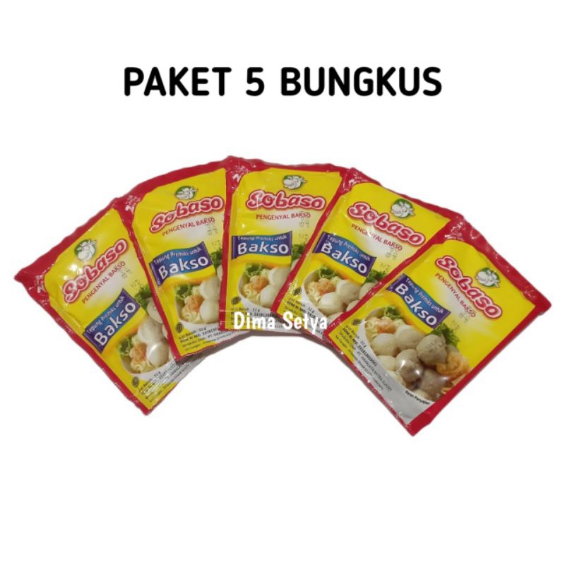 

SOBASO tepung pengenyal bakso 32 gram ( 5pcs )