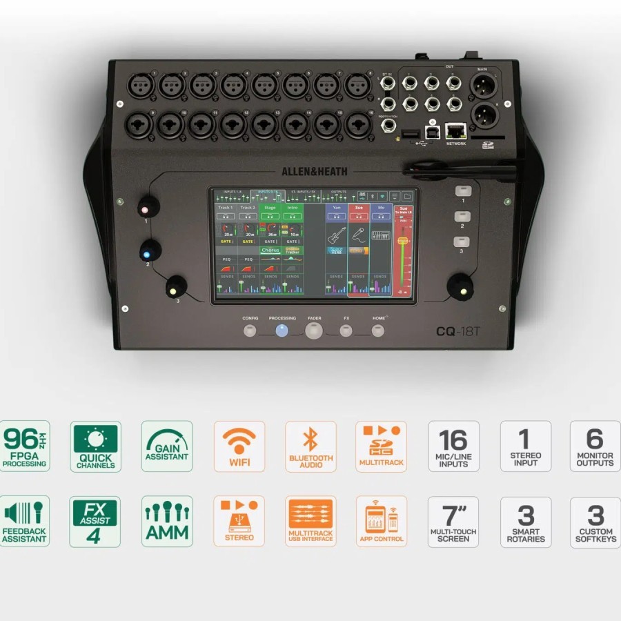 Allen & Heath CQ 18T 16 Channel Digital Mixer Allen Heath CQ 18T Original