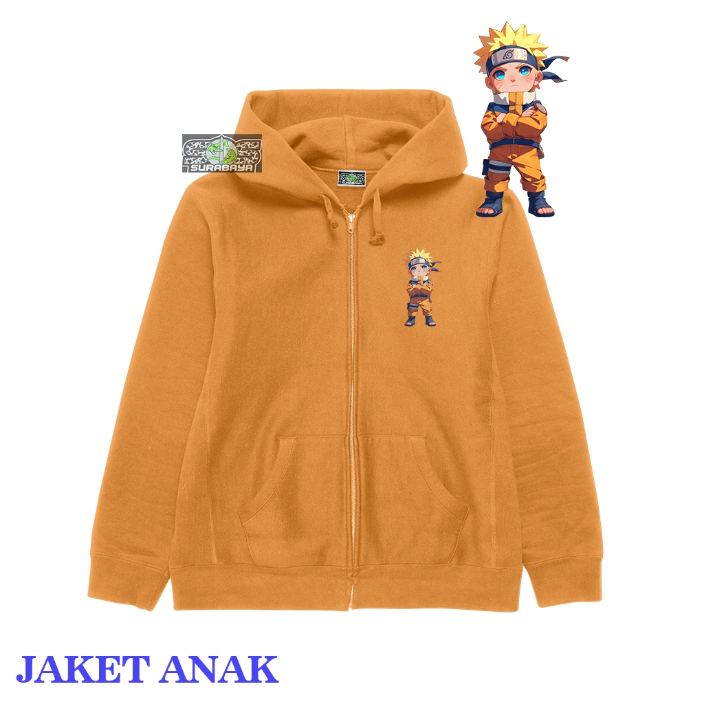 COD Jaket Anak Cowok Cewek Motif UZUMAKI NARUTO Usia 3 Sampai 12 Tahun Premium Quality