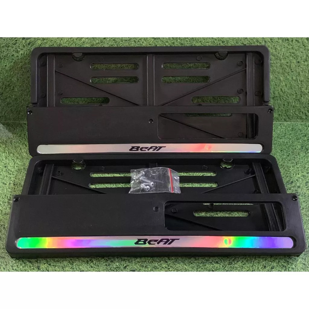 Cover Plat Beat Tatakan Dudukan Bingkai Plat Nomor Motor - Universal ( 2 Psc ) / Cover Plat Nomor Mo