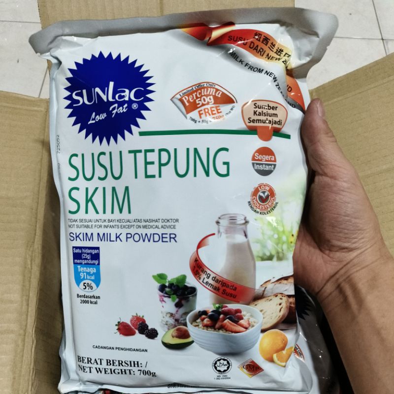 

SUNLAC Low Fat Susu Bubuk Skim Malaysia (750g)